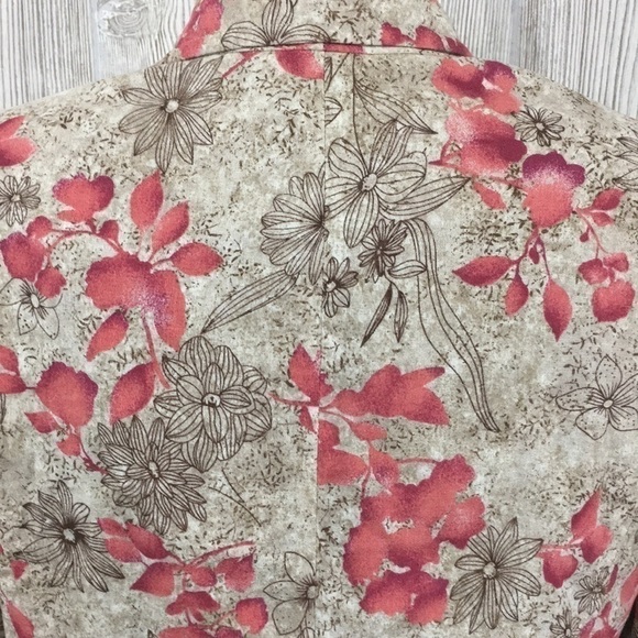 rqt Floral Blazer Tan & Pink Size 14 - Picture 8 of 9